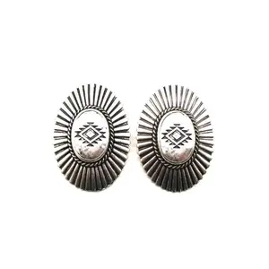 WESTERN CONCHO DESIGN POST EARRINGS