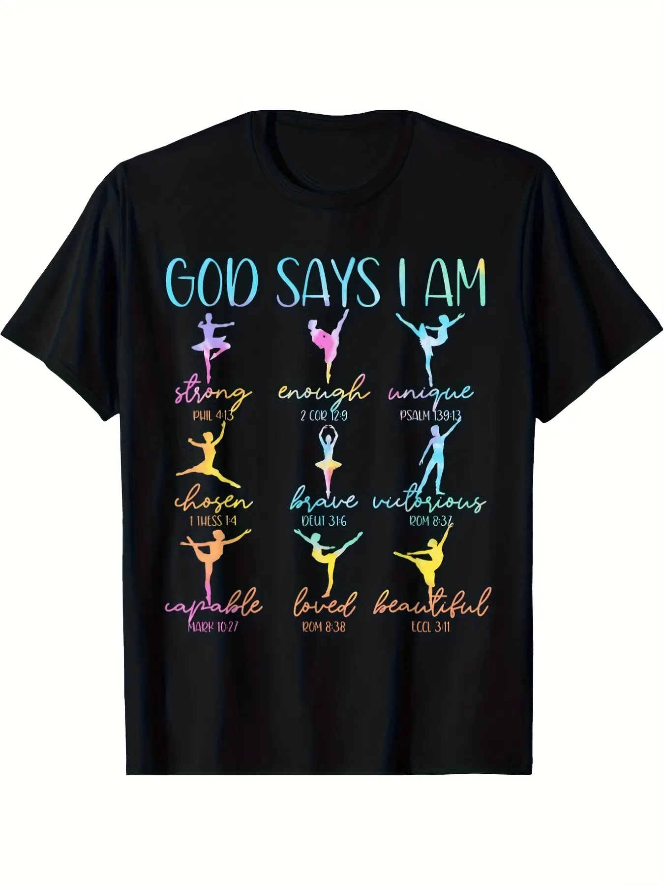 Pure Tie Dye Ballet Dancer T-Shirt Featuring The B unisex soft cotton short sleeve t shirt, vintage graphic casual tee for men women teens, perfect birthday holiday gift for camping travel gym daily street  wear
