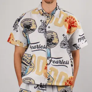 Majestik TAPESTRY STUD CROPPED SHIRTS