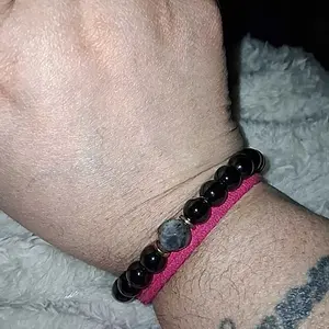 Obsidian & Black Tourmaline Bracelet - Manifestation & Protection Healing Crystal Beads Jewelry for Men & Women, Christmas Gift, Gifts for Mother's Day, Father's Day, Valentine's, Birthdays, Anniversary, Black Grounding Stone Beaded Bracelet