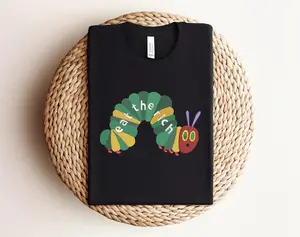 EMBROIDERED Eat The Rich Sweatshirt, Hungry Caterpillar Sweatshirt, Bookish Shirt, Activist Shirt, Embroidery Caterpillar Sweatshirt