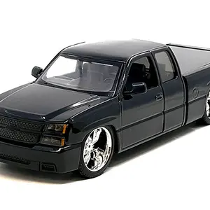 2006 Chevrolet Silverado Custom Pickup Truck Black "Die-Cast Collection" Series 1/25 Diecast Model Car by Motormax