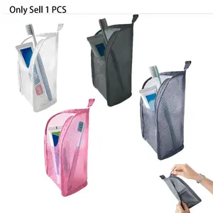 Standing Toiletry Bag, Portable Lightweight Travel Toiletry Bag, EVA Travel Toothbrush Storage Bag, Foldable Waterproof Clear Hanging Travel Toiletry Bag Cosmetic Storage