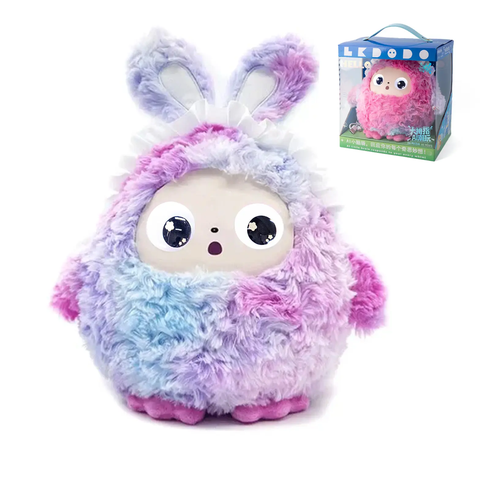 LeDouDou Smart AI Plush Companion - Multilingual Interactive Bunny with Memory, Emotional Support, Desktop Decor, Office Presentation Supply Accessory, Cuddly Gift for Kids, Interaction,Father's Day Gifts, Back-to-School Gifts