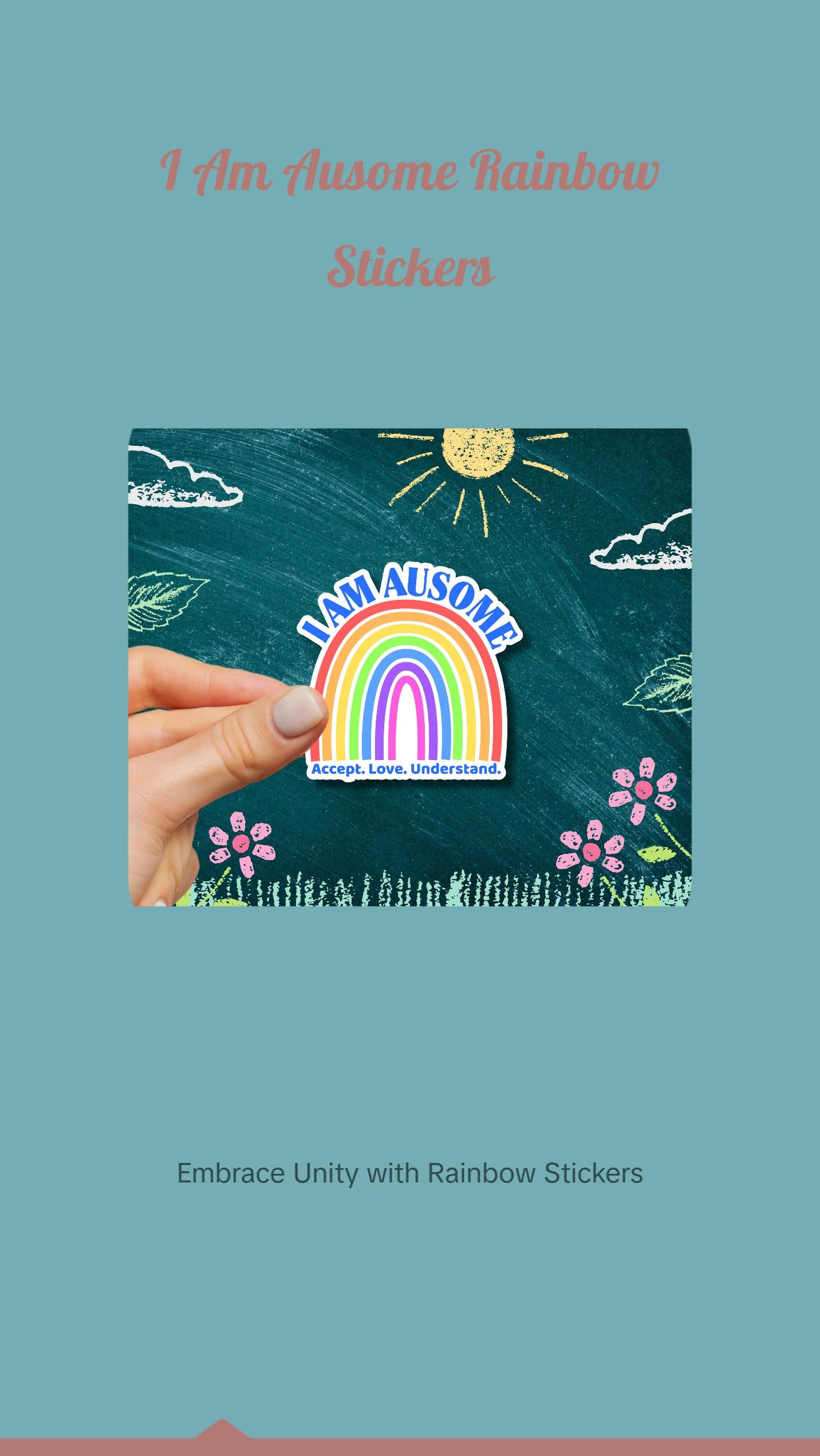 Autism Acceptance Sticker Autism Awareness Sticker ABA sticker I am ausome sticker for neurodivergent sticker neurodiversity sticker