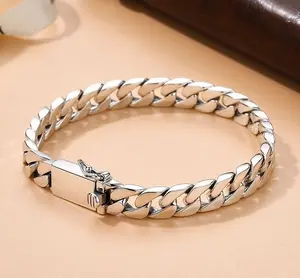Electroplated Cuban Chain Bracelet, Classic Vintage Metal Jewelry, Sturdy Durable Premium Craft Wrist Accessory, Timeless Stylish Ornament Suitable for Daily Casual Matching, Business Formal Occasions, Party Gathering And Street Fashion Wear,summervibes