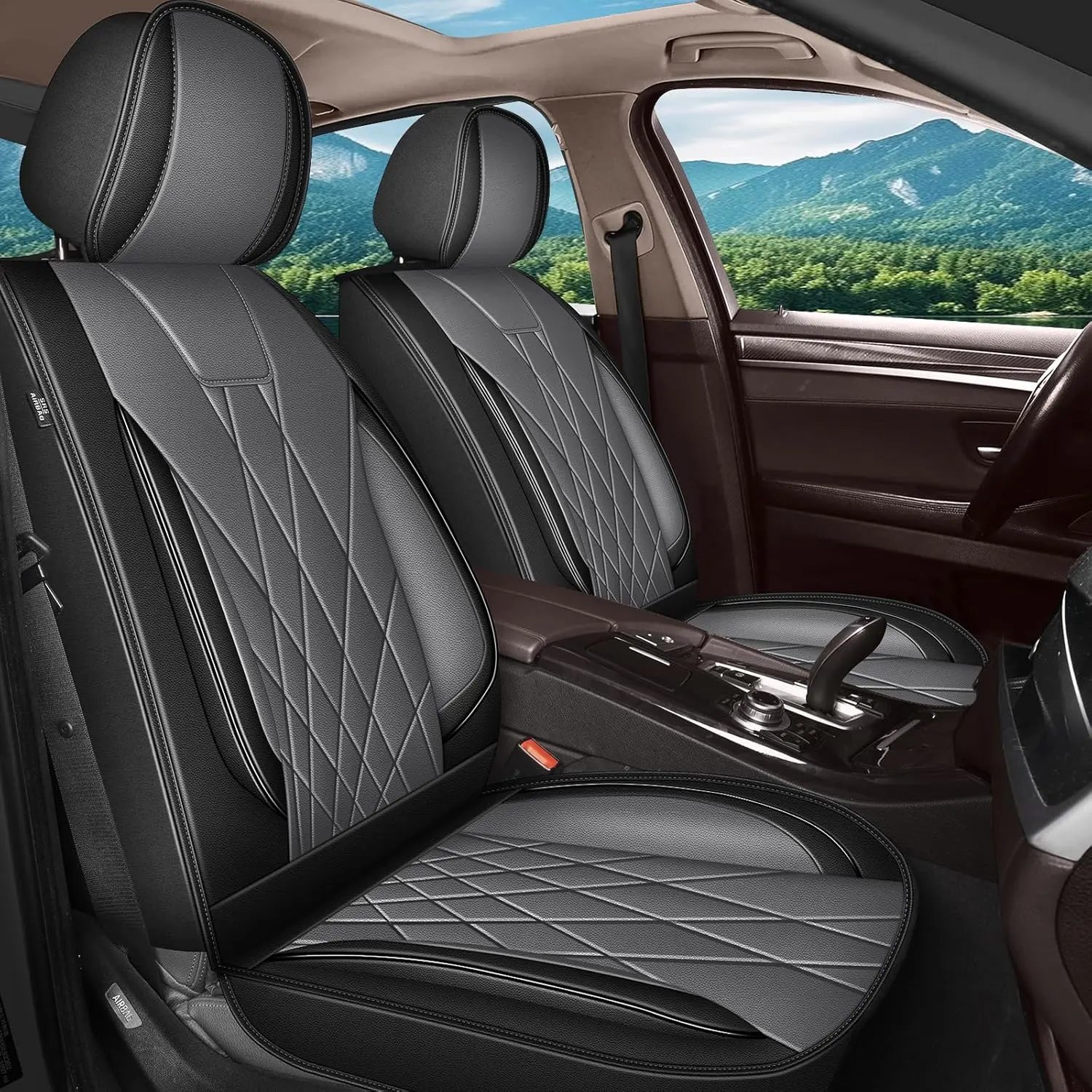 For Hyundai Santa Fe Seat Covers 2007-2025, 5 Seats Full Set, Waterproof Seat Protector, Ergonomic Waist Support, for Hyundai Santa Fe Accessories
