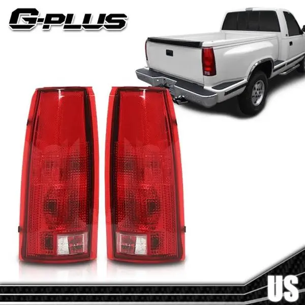 G-PLUS Tail Lights Set of 2 Tail Light Fit For 88-98 Chevy K1500 Silverado LH & RH w/ Bulb