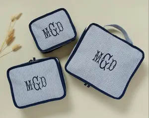 Embroidered Travel Packing Cube - Durable Lightweight Fabric with Custom Initials for Organized Luggage - Perfect for Travelers & Gifts