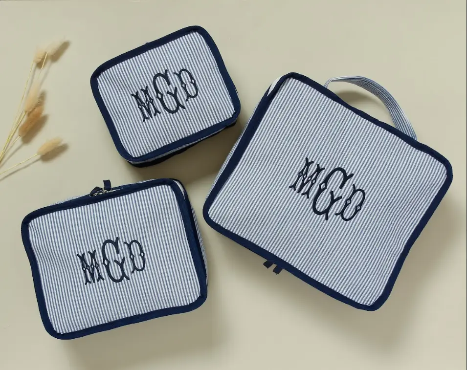 Embroidered Travel Packing Cube - Durable Lightweight Fabric with Custom Initials for Organized Luggage - Perfect for Travelers & Gifts