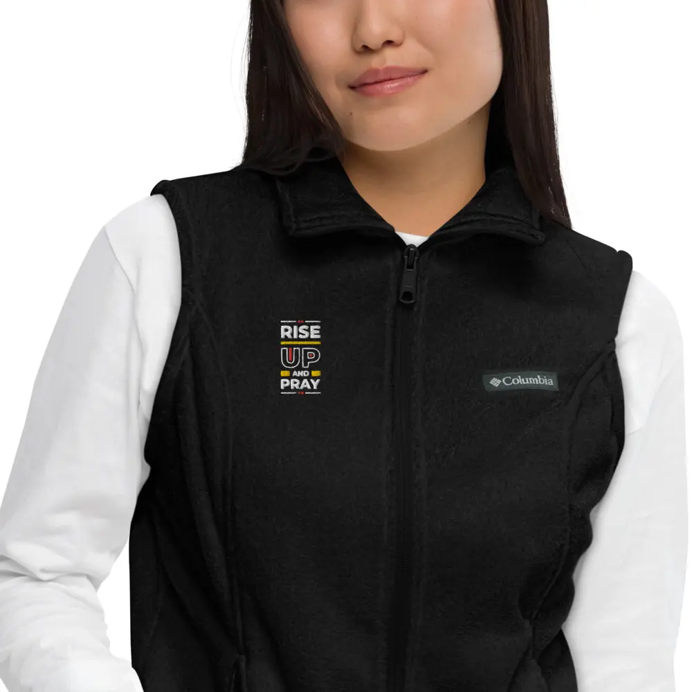 Rise Up And Pray Women's  Columbia fleece vest