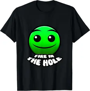 Fire In The Hole,Dash Video Game, Geometry T-Shirt