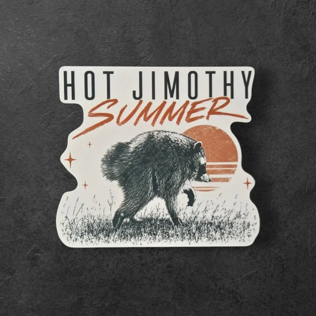 Hot Jimothy Summer Sticker, Jimothy Raccoon Vinyl Decal