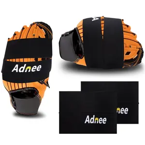 Adnee 2/3 Pack Glove Wrap - Softball and Baseball Glove Strap - Baseball Glove Wrap Band for Quickly Keep The Pocket Formed Fit All Gloves (2 Pack)