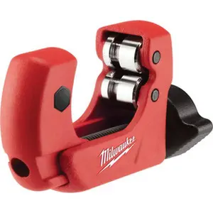 Milwaukee Pipe & Tube Cutters, Type: Mini Tube Cutter, Maximum Pipe Capacity (Inch): 1, Minimum Pipe Capacity: 1/8 (Inch), Cuts Material Type: Copper, Overall Length (Inch): 5.85, Battery Included: No 48-22-4251