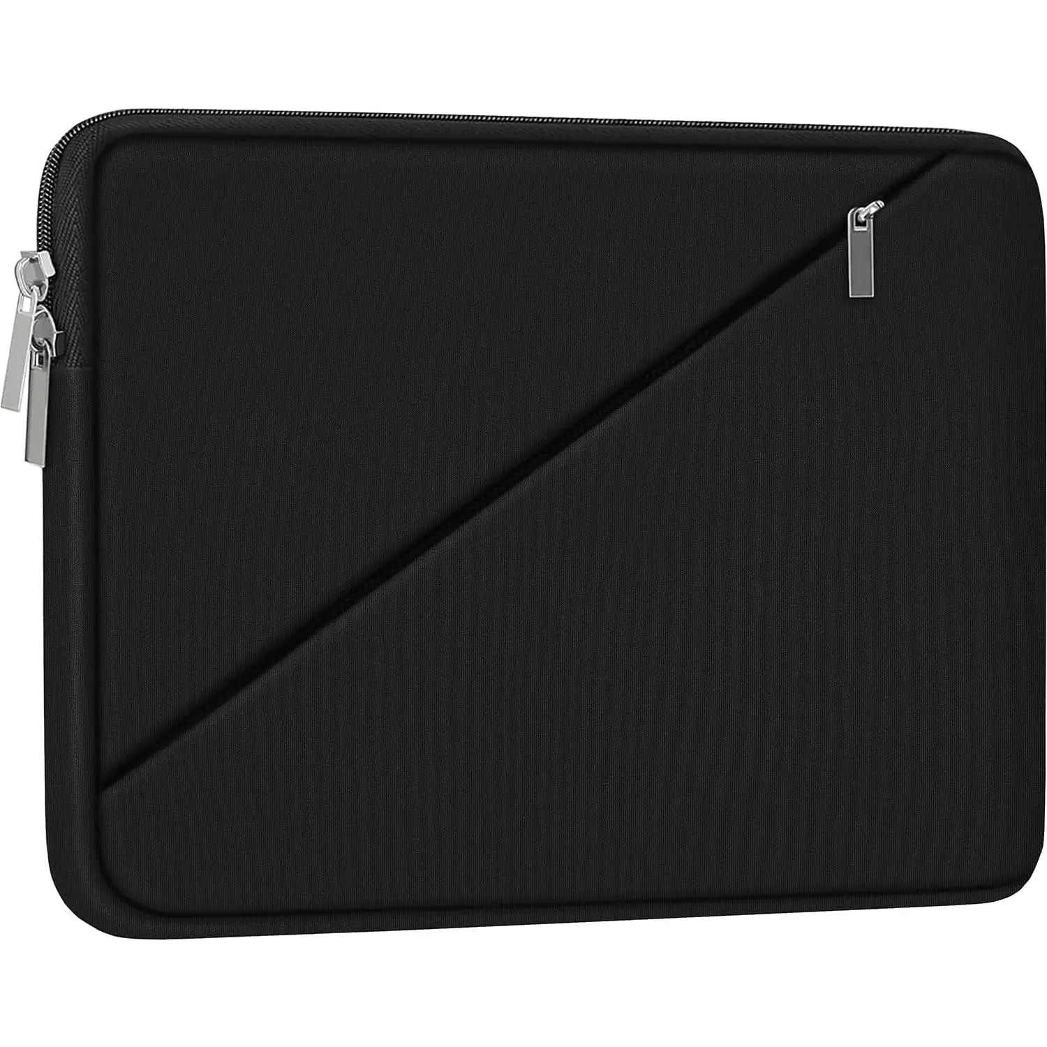 Laptop Sleeve Case 15.6 inch, Traveling Carrying Computer Sleeve Bag with Zippered Pocket, Shockproof Protective Laptop Cover Compatible for  Notebook, , , , , , Black
