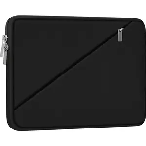 Laptop Sleeve Case 15.6 inch, Traveling Carrying Computer Sleeve Bag with Zippered Pocket, Shockproof Protective Laptop Cover Compatible for  Notebook, , , , , , Black