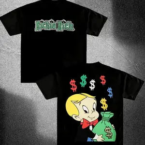 Funny Money Richie Rich T-Shirt – Cartoon Money Graphic Tee, Retro Y2K Streetwear, Trending TikTok Top