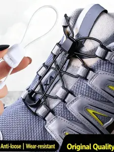 Unisex Salomon Lazy Shoe Laces Buckle, Secure Lace Up, No-Tie Sports Sneakers, Round Original Trekking Shoe Drawstring, Men & Women, 1 Pair, Shoelace