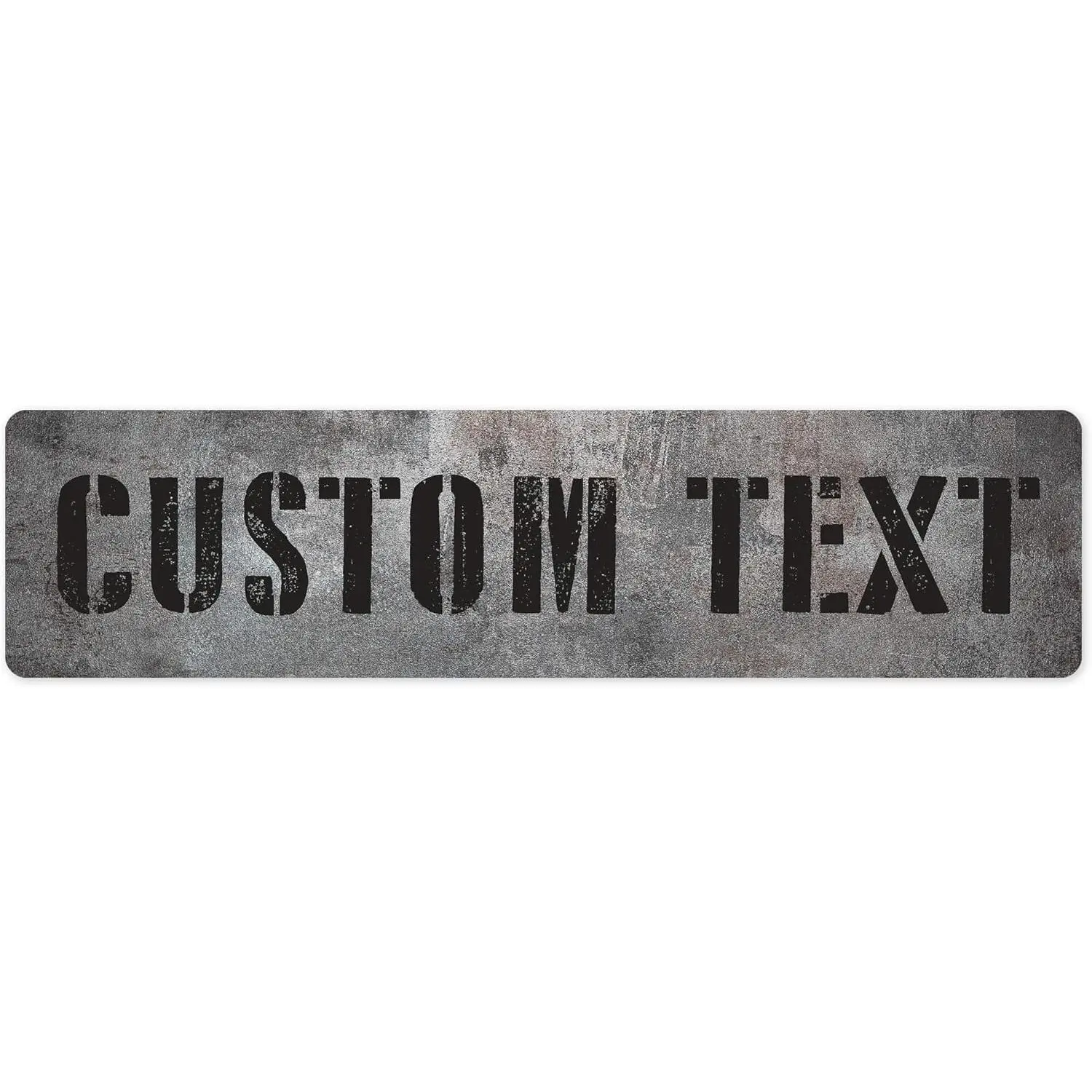 Custom Sign, Custom Street Sign, 11 Font Colors, 13 Font Styles, 4 Hole Options, 22 Sizes, 4x16 Inches, Ideal Christmas Gift, Rust Free DiBound, Fade Resistant, Made in USA by (Grunge