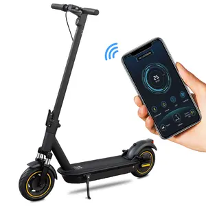AOVOPRO Esmax Electric Scooter,500W Motor,35-45km Range , 35KM/H Max, 10" Tires, Dual Suspension,App Control, Max Load 120kg