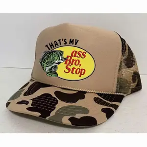 That’s My Ass Bro Stop Trucker Hat, Funny Fishing Parody Cap, Bass Lover Humor Hat, Mens Adjustable Mesh Hat, Outdoor Angler Gift