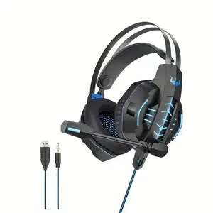 New Headset Gaming Earphones PS5/PS4/Switch/One/360/PC Mobile Devices, Wired 3.5mm Plug, Volume Control, Plastic Material, Movie TV Video Game Theme