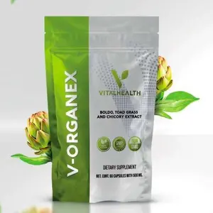 Vital Health V-Organex para la desintoxicación hepática, limpieza de los conductos biliares y alivio de alergias – 60 cápsulas Herbal Supplement Capsules Liver Cleanse Detox