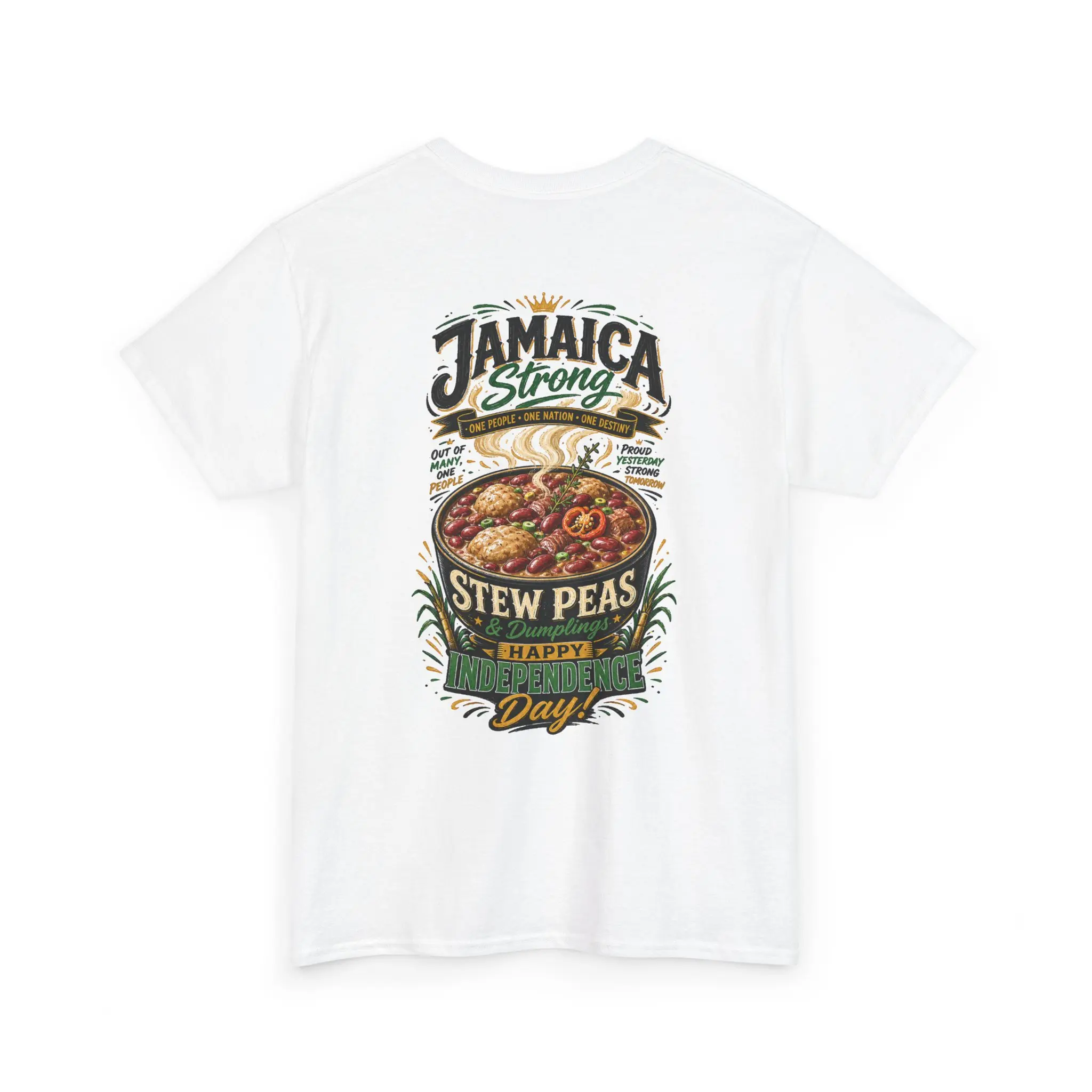 Jamaica Strong Stew Peas T-Shirt | Caribbean Food Illustration, Island Pride