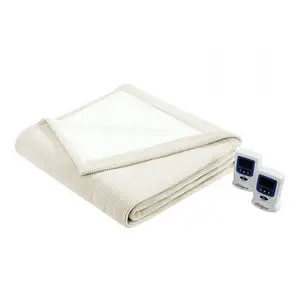 Beautyrest  Electric Micro Fleece Heated Blanket, Ivory - Twin