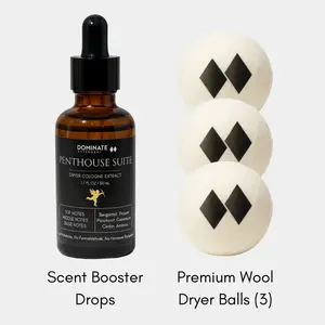 2 oz Scented Dryer Ball Fragrance Oil | 3 New Zealand Wool Dryer Bull Bundle