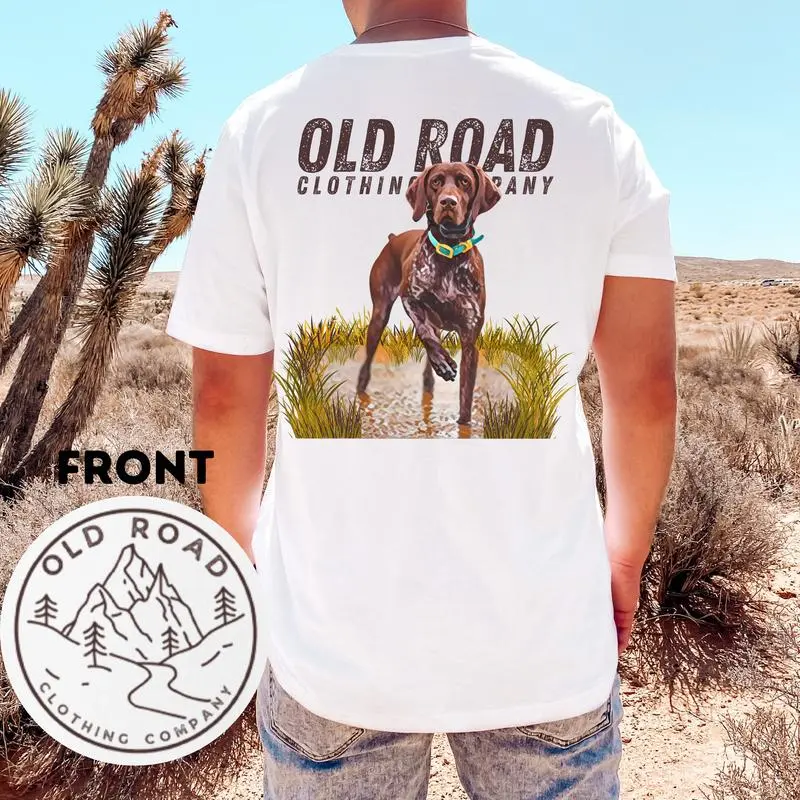 T Shirt Gsp T Shirt German Shorthaired Pointer Pointing Bird Hunting Shirt  - Tshirt, , Casual Graphic Round Neck T-shirt for Summer, Fashion Top for Daily Wear