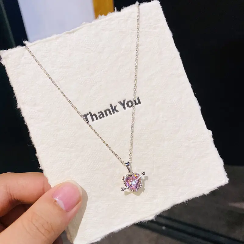 D38 Silver Pink Diamond Love at First Sight