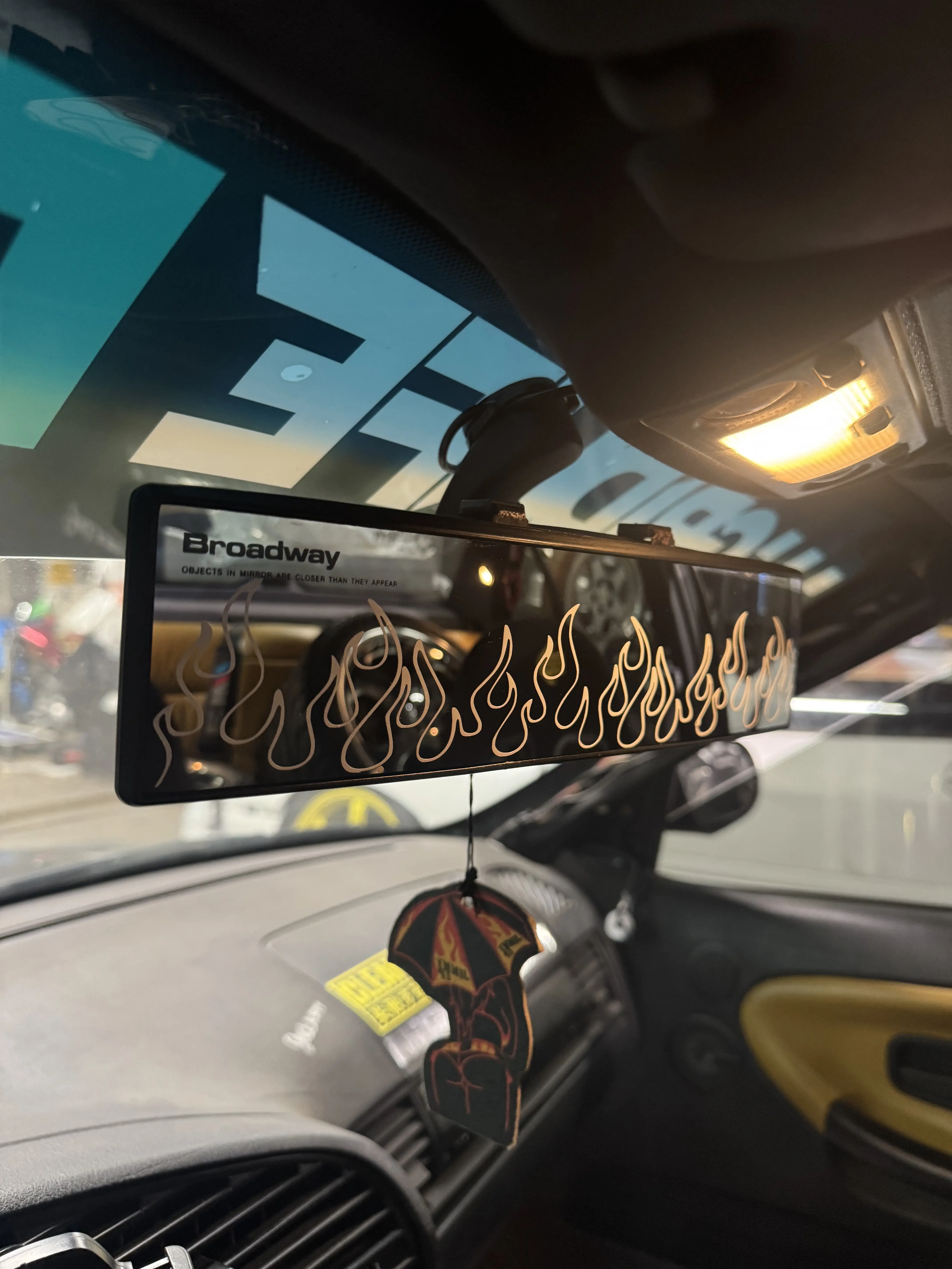 Rear View Mirror Flame Sticker Rear View Mirror Flame Sticker