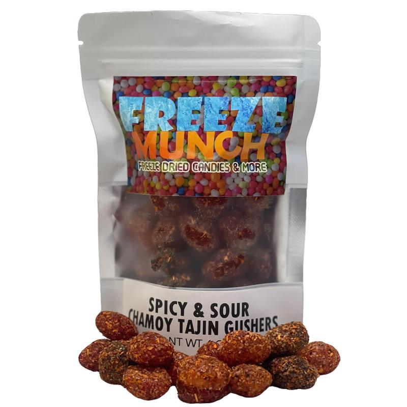 Spicy & Sour Chamoy Tajin Viral Gushers Enchilados Gummy Tangy Chamoy Flavor Chili Candy Bonbon Snack Dulce