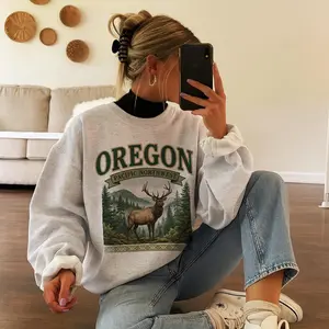 Oregon Elk Sweatshirt | Vintage Pacific Northwest Crewneck