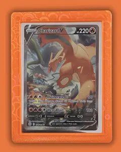 Stained Glass Orange | TopGuard – Top Loader Card Protector for Pokémon, Sports Cards & TCG (Galaxy Holo Case)