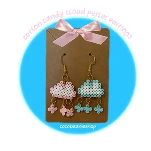 cotton candy cloud earrings
