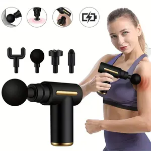 Portable Mini Massage Gun , Full Body Use, USB, Fragrance-Free, Youth Green Handheld Electric Fascia Massager gifts boyfriend Therapy Comfort Black