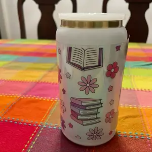 Book Lover Tumbler Pink - Festive Drinkware - Bottle Stainless Straw