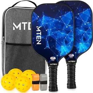 MTEN Pickleball Paddles, USAPA Approved Fiberglass Surface Pickleball Set with Pickleball Rackets, Pickle Ball Paddle Set ​for Men Women