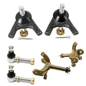 Suisuitong Go Kart Upper Swingarm Tie Rod End Ball Joint & 12mm Lower Swing Arm & Front Steering Knuckle Spindles for Karting ATV UTV Drift Trike Golf Cart Quad Buggy Dune Lawn Mower 4 Wheeler