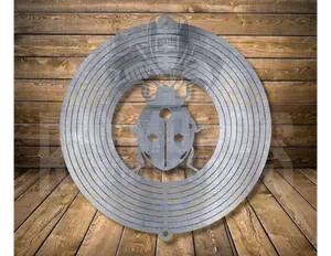 Lady Bug Wind Spinner - Durable Steel Outdoor Decor with Metal Swivel Hook & Mesmerizing Spinning Effect - Available in Small & Large Sizes