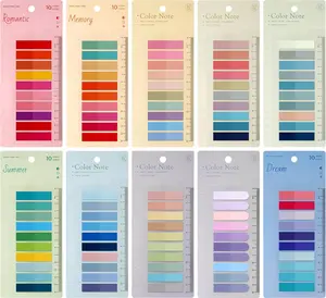 Book Tabs for Annotating, 2000 count Sticky Tabs with Ruler, Transparent Sticky Notes for Binders, Page Markers for Notebooks, Multi-Colored Writable and Repositionable Book Flags Strip Index Tabs