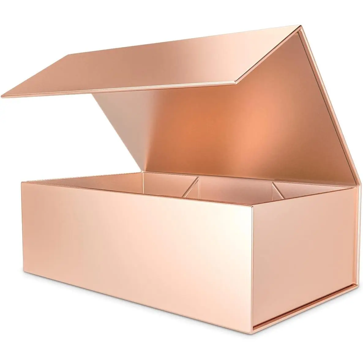 Rose Gold Magnetic Closure Storage Gift Box - 10"x6"x3" Luxury Packaging for Bridesmaid Wedding Presents, Home Organizer Storage Bin