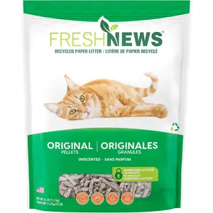 Recycled Paper Original Pellet Cat Litter, 25 Pound, Non-Clumping, Unscented, Made in USA