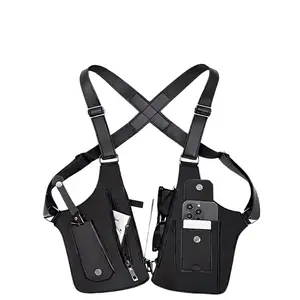 Men'S Retro Strap Underarm Bag Multifunctional Outdoor Backpack Cycling Hiking Phone Bag Holiday Gift for Boyfriend Father   woman anti-theft hidden storage tactical chest durable pu leather premium adjustable