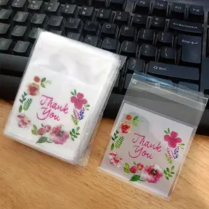 100 Self-Adhesive Candy Bags, Colorful Transparent Cellophane Gift Bags, Opp Bag for Cookies, Holiday Birthday Party Gifts, Home Use, Baking Tools, Kitchen Accessories