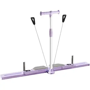 New Upgraded Lavender Purple 6-in-1 Home Fitness Rebound Resistance Rope Ski Machine, Digital Display, Multi-Mode, Steel Bearings, T-Handrail, Noise-Free, No Installation, Easy Storage