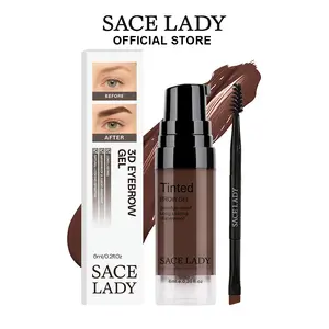Live Only SACE LADY 3D Eyebrow Gel 6ml Lasting 24H Waterproof Smudge-proof Tinted Brow Cream Makeup Kit